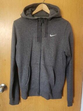 Nike Zip Up Hoodie - Grey - Size Small